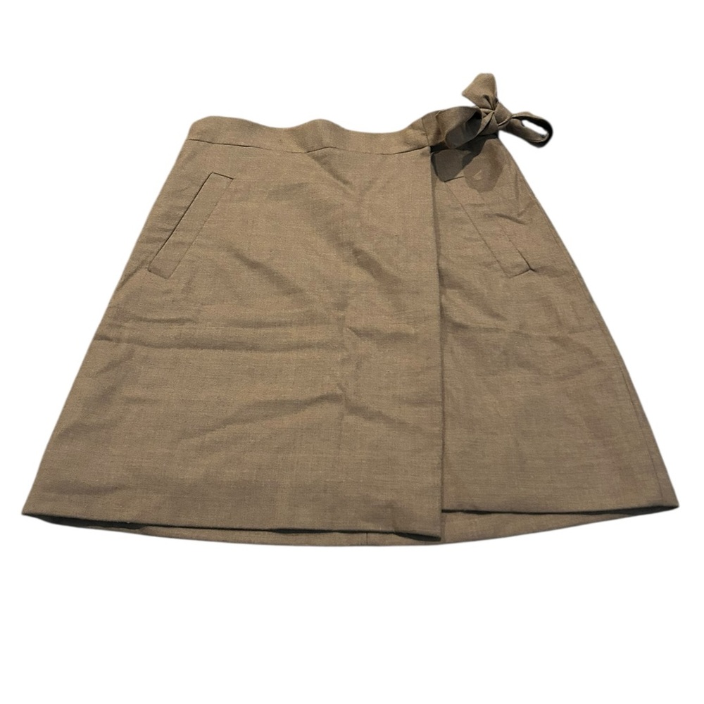 J. CREW wool blend wrap skirt